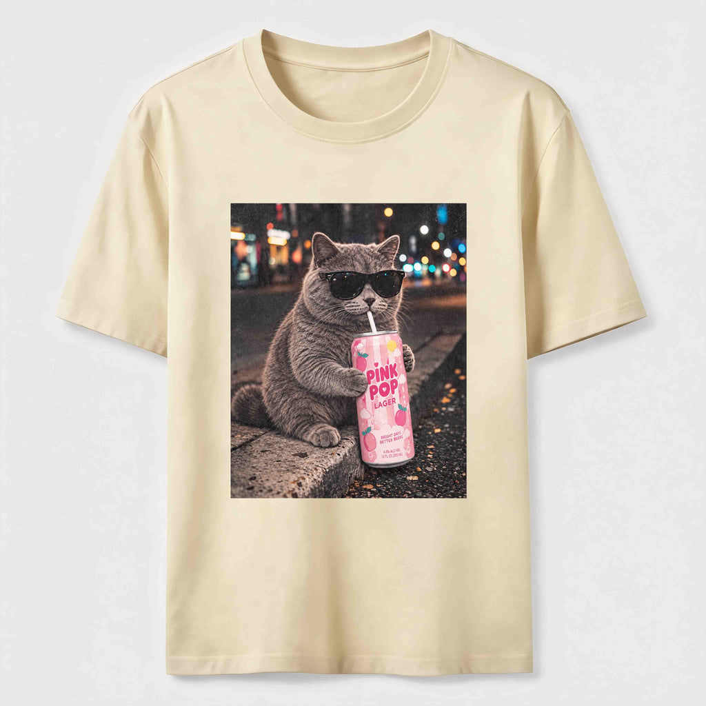 Cool Cat on Neon Streets Classic T-Shirt