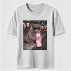 Cool Cat on Neon Streets Classic T-Shirt