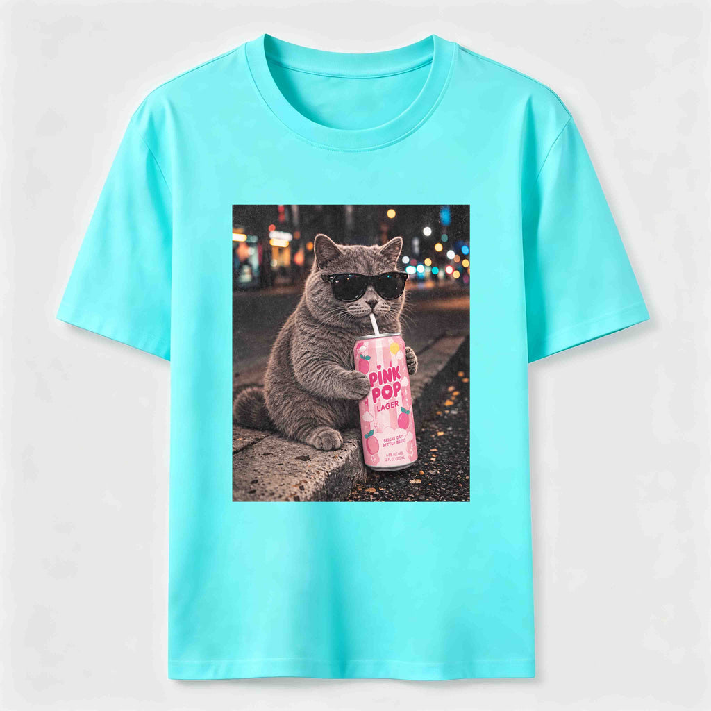 Cool Cat on Neon Streets Classic T-Shirt