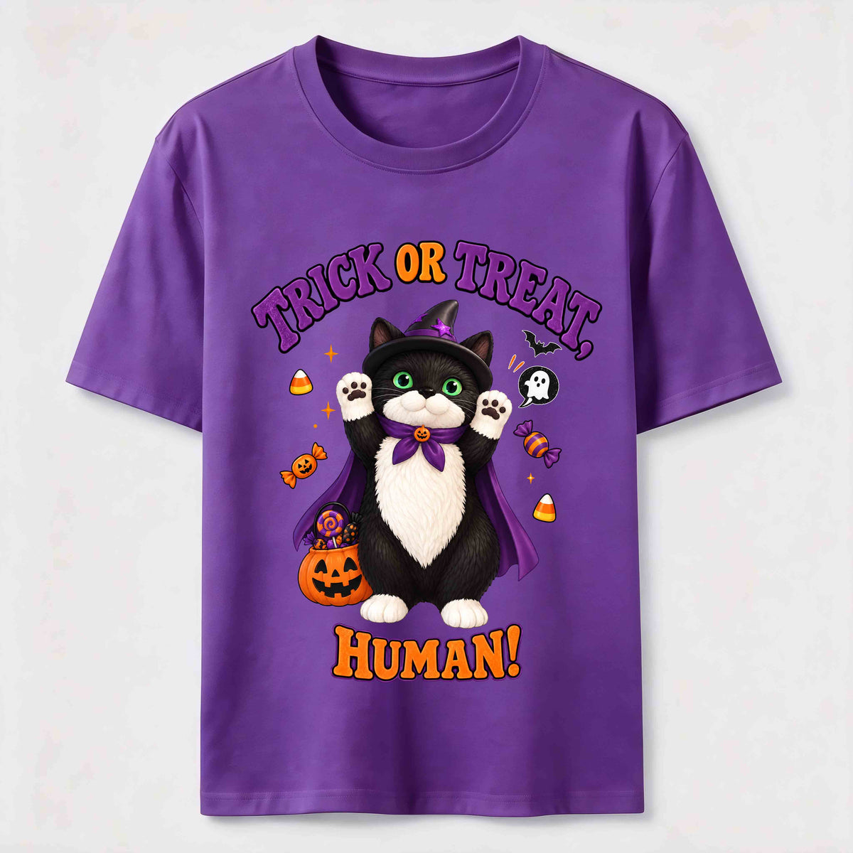Halloween Pumpkin Cat Classic T-Shirt