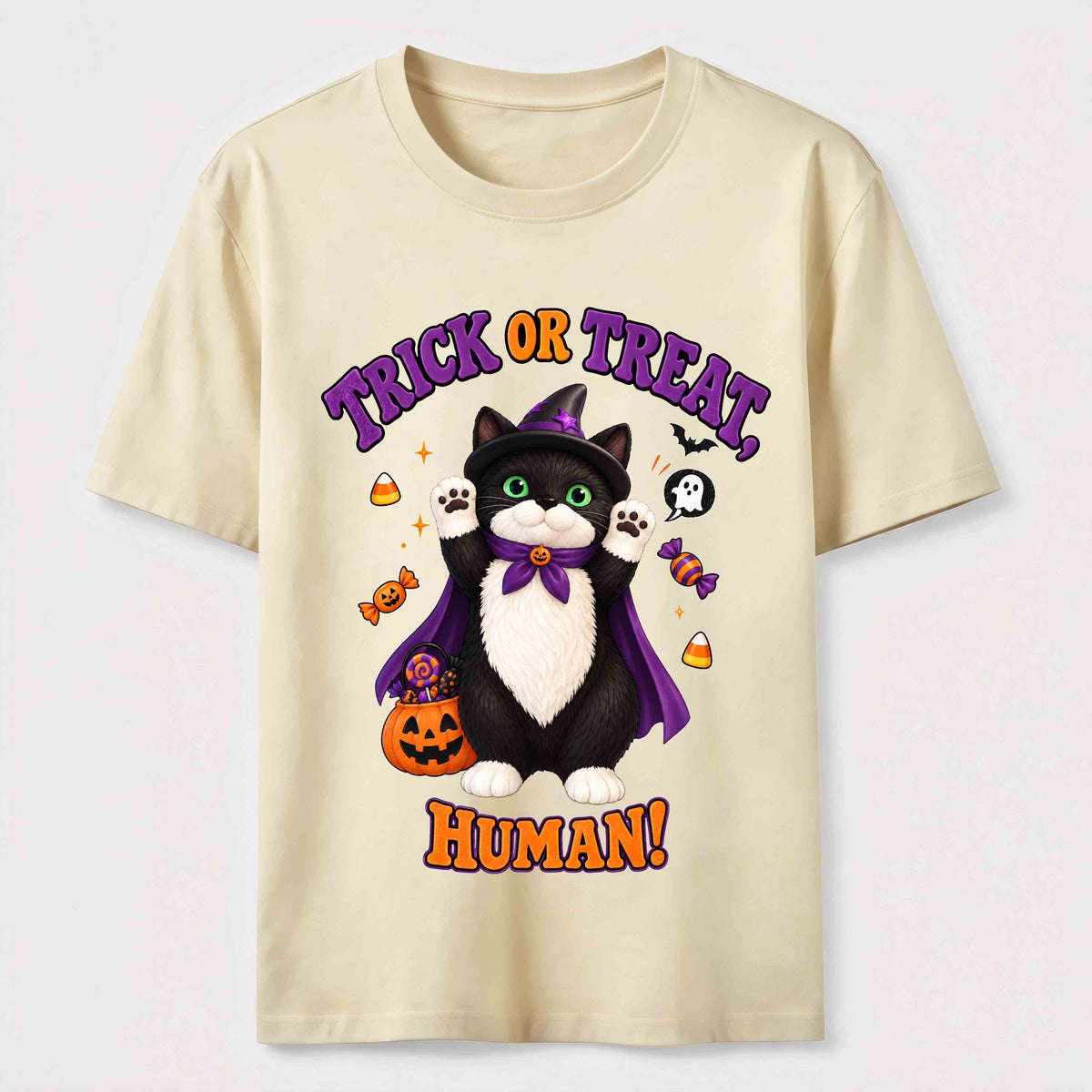 Halloween Pumpkin Cat Classic T-Shirt