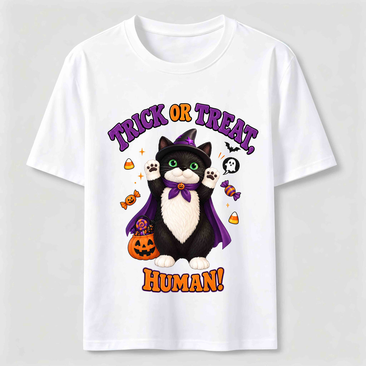 Halloween Pumpkin Cat Classic T-Shirt