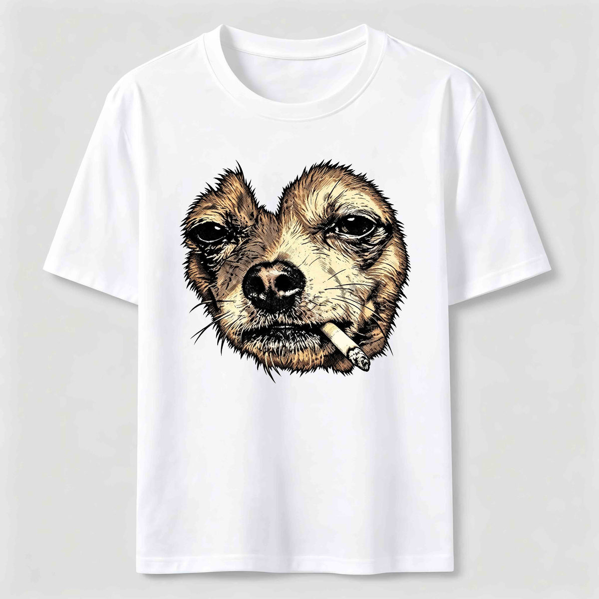 World-weary smoking dog Classic T-Shirt