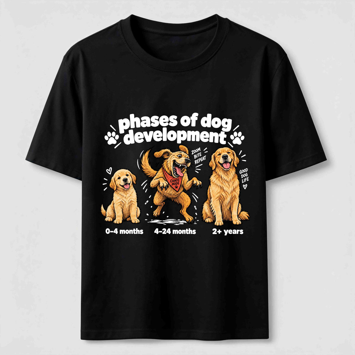 Golden Retriever Chaos Phase Classic T-Shirt