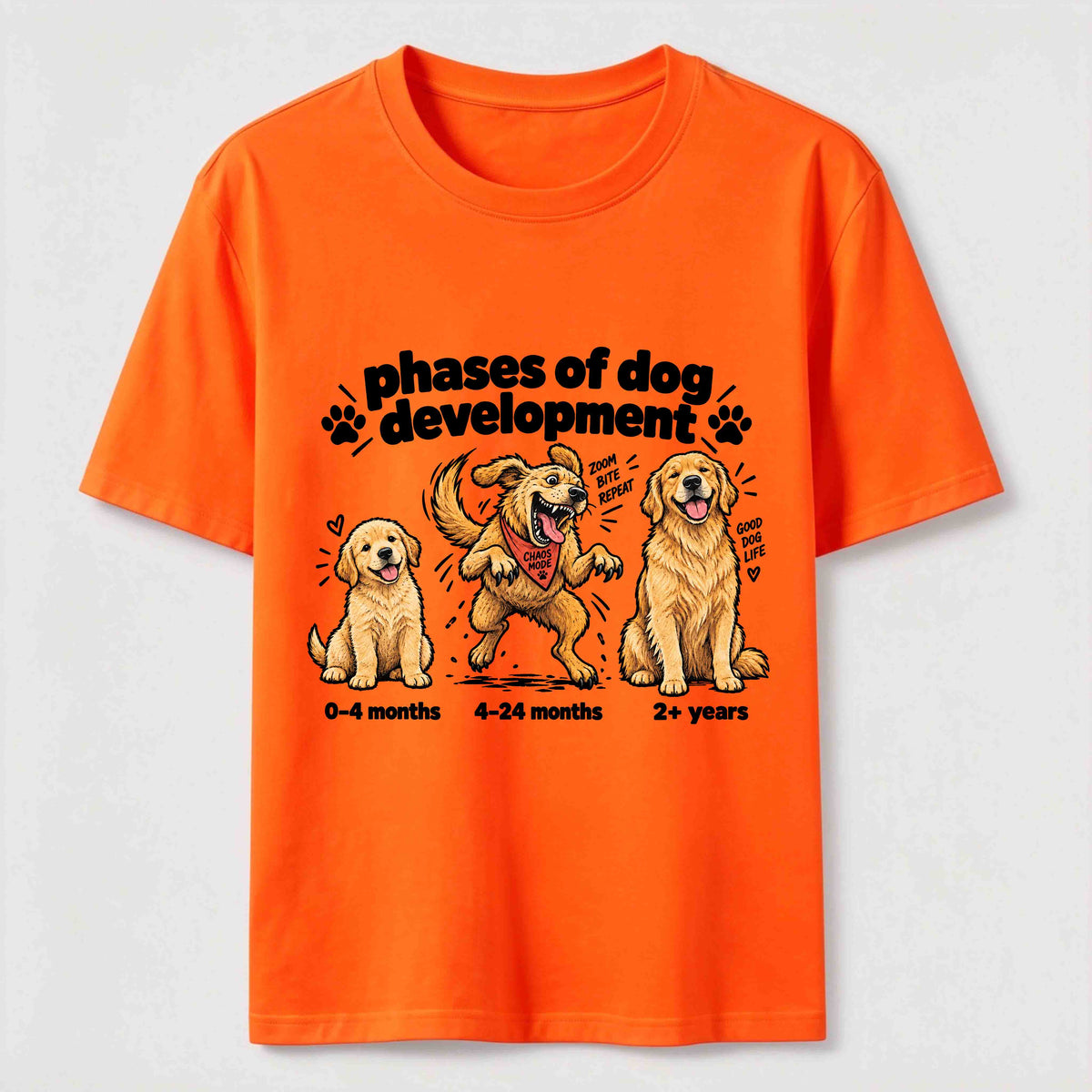 Golden Retriever Chaos Phase Classic T-Shirt