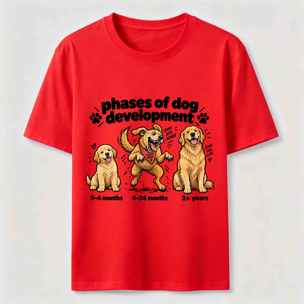 Golden Retriever Chaos Phase Classic T-Shirt