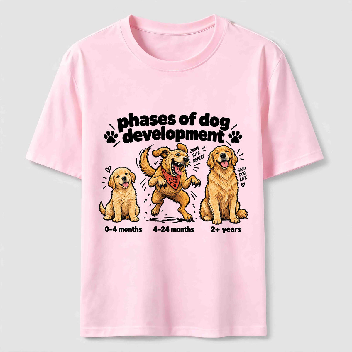 Golden Retriever Chaos Phase Classic T-Shirt