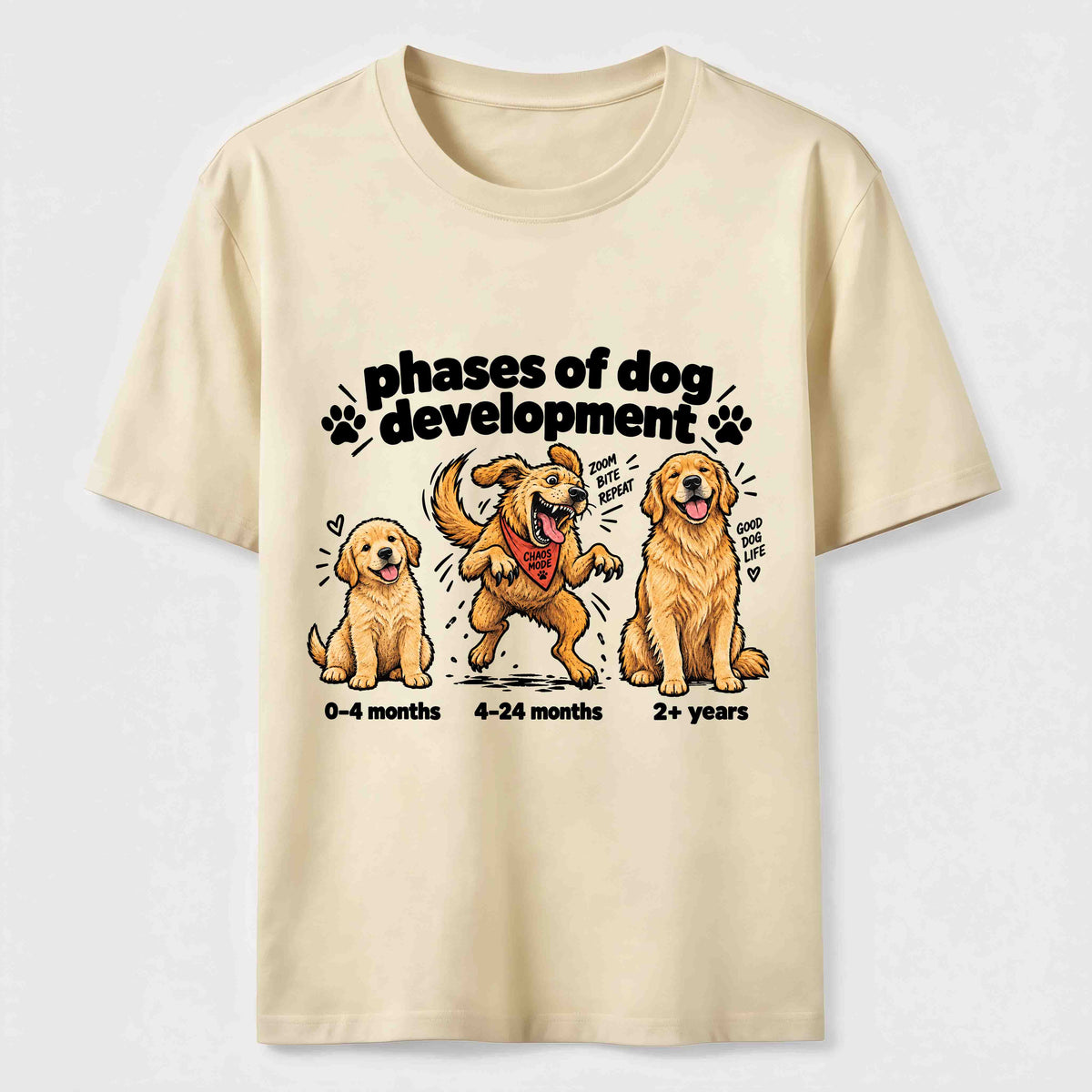 Golden Retriever Chaos Phase Classic T-Shirt