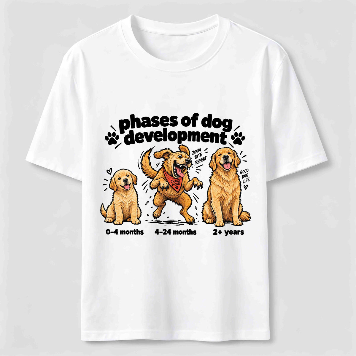 Golden Retriever Chaos Phase Classic T-Shirt
