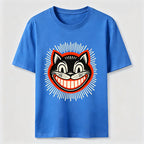 Retro Grinning Cat Washed T-Shirt