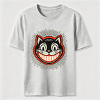 Retro Grinning Cat Washed T-Shirt