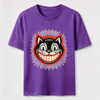 Retro Grinning Cat Washed T-Shirt