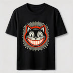 Retro Grinning Cat Washed T-Shirt
