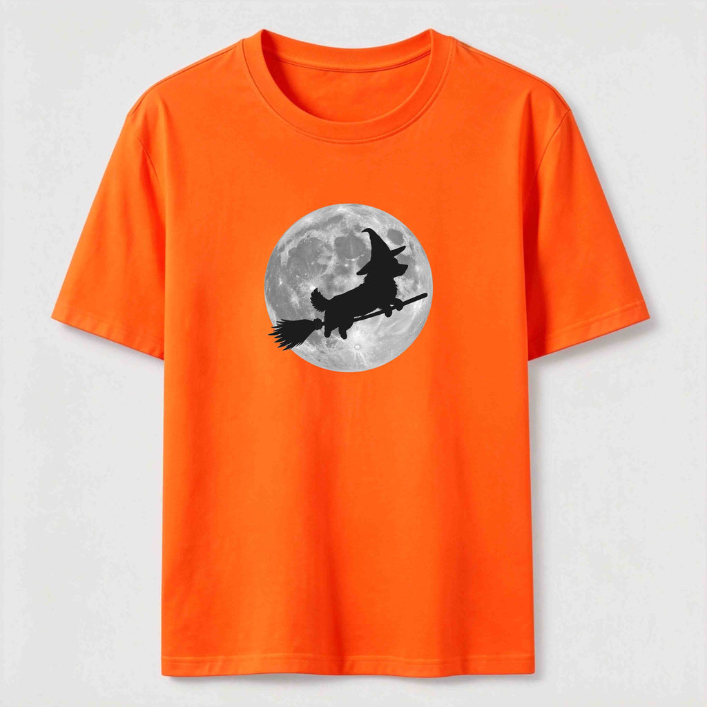 A Corgi riding a broomstick Classic T-Shirt