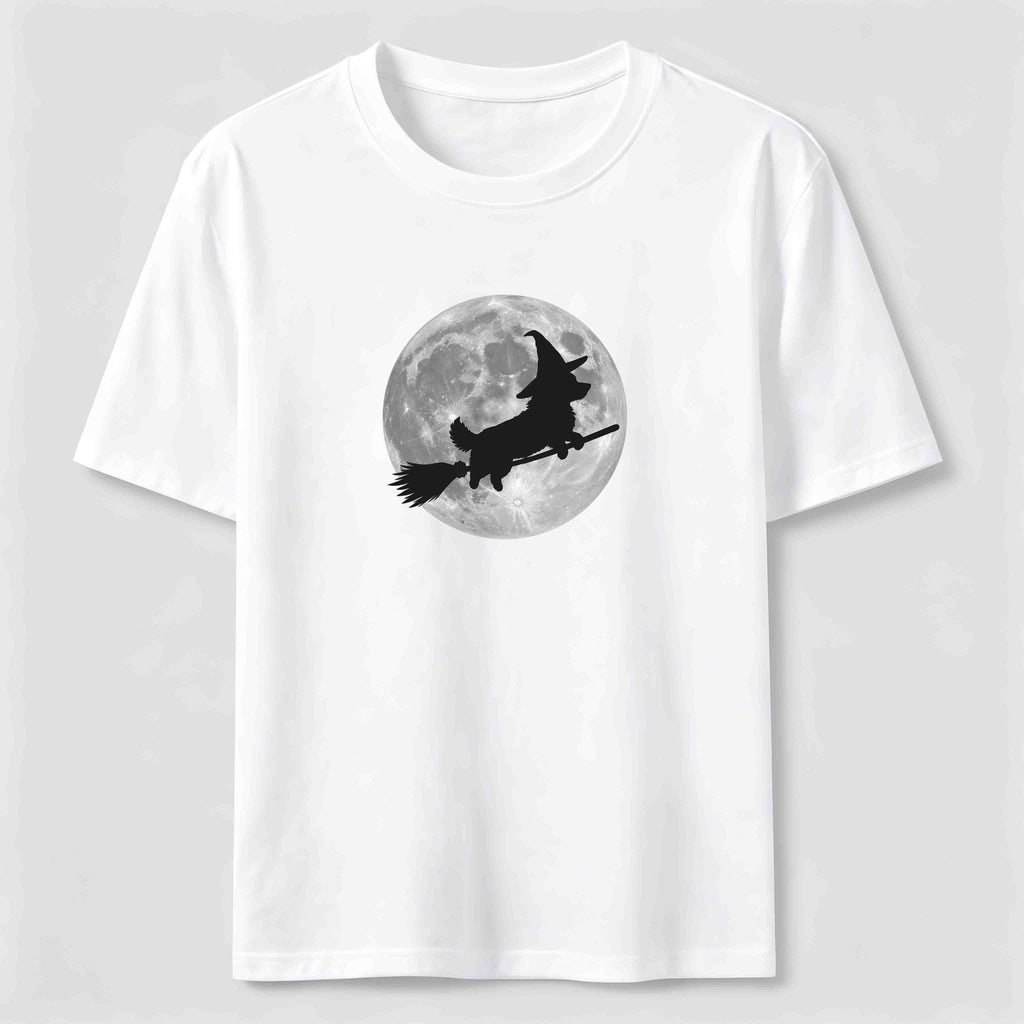 A Corgi riding a broomstick Classic T-Shirt