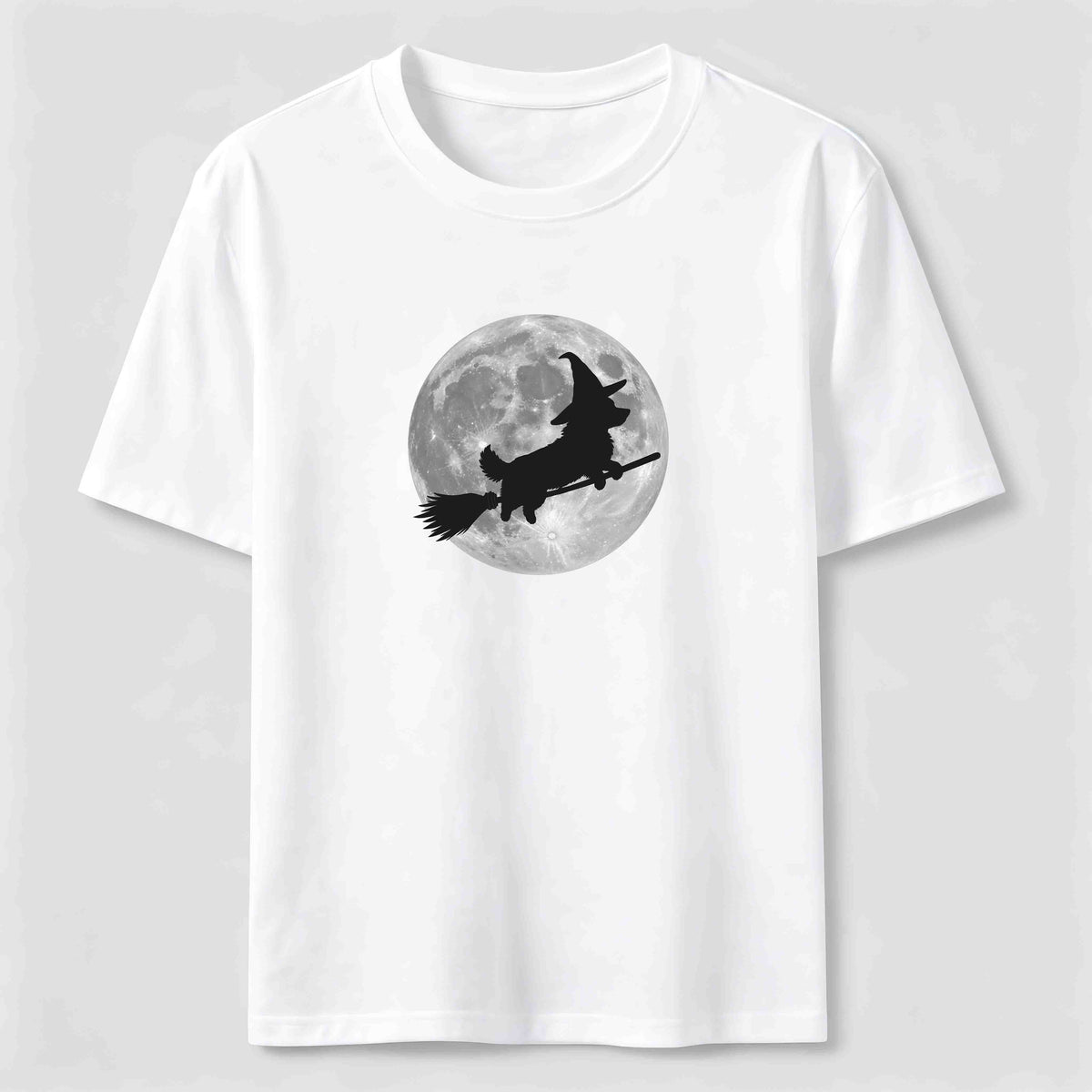A Corgi riding a broomstick Classic T-Shirt