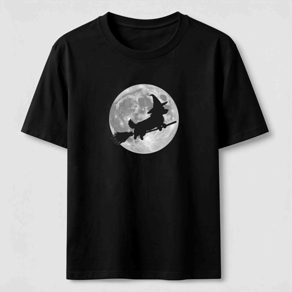 A Corgi riding a broomstick Classic T-Shirt