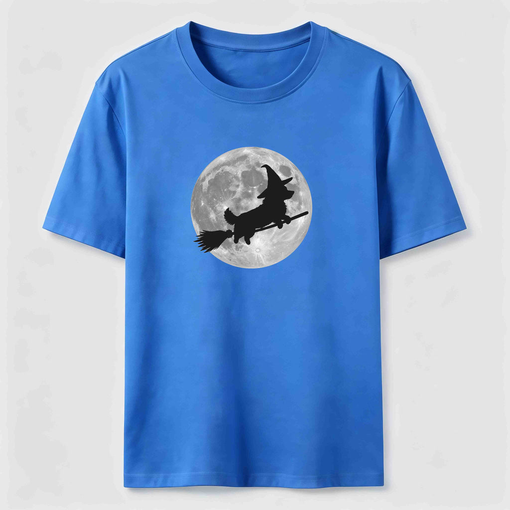 A Corgi riding a broomstick Classic T-Shirt