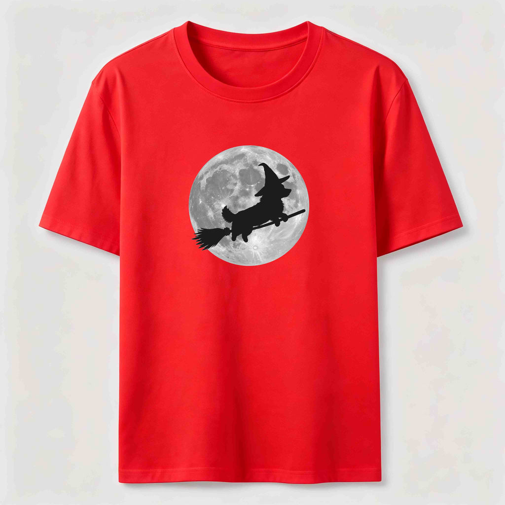 A Corgi riding a broomstick Classic T-Shirt