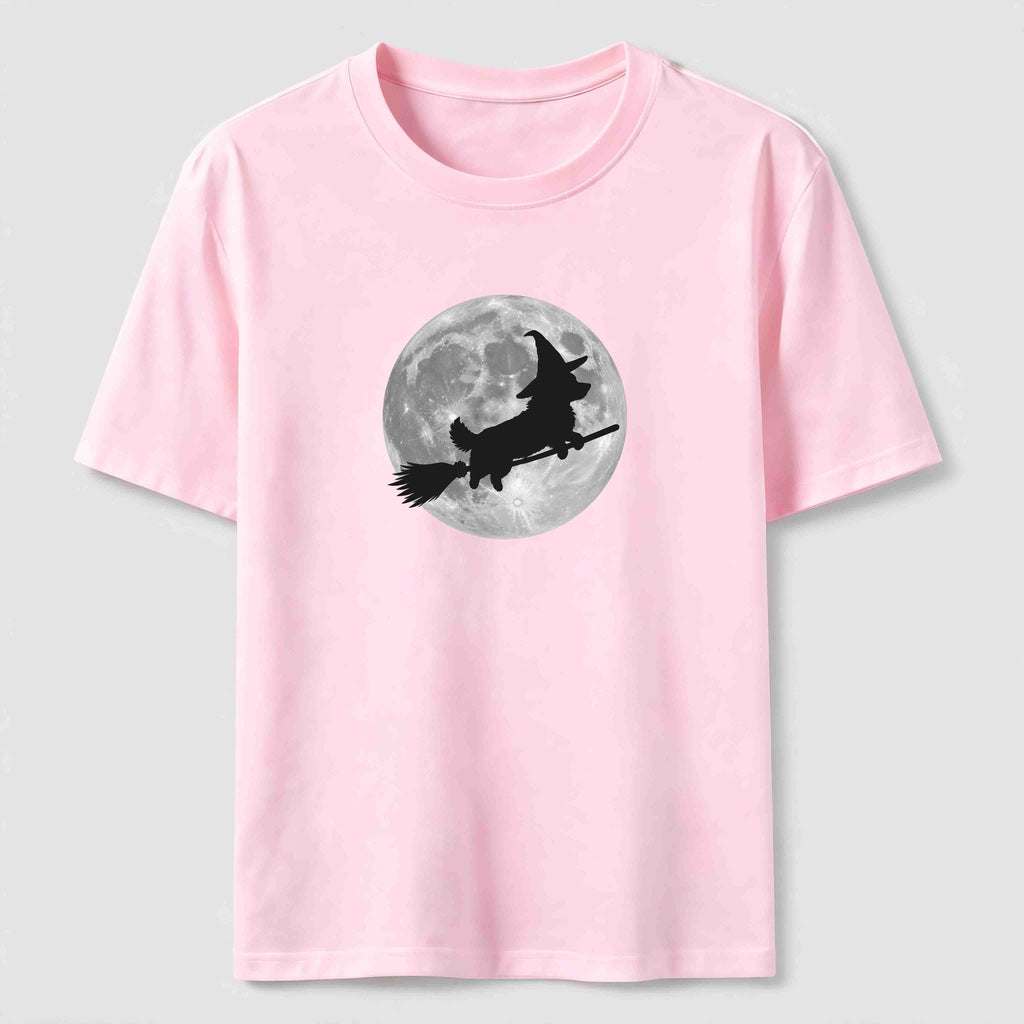 A Corgi riding a broomstick Classic T-Shirt
