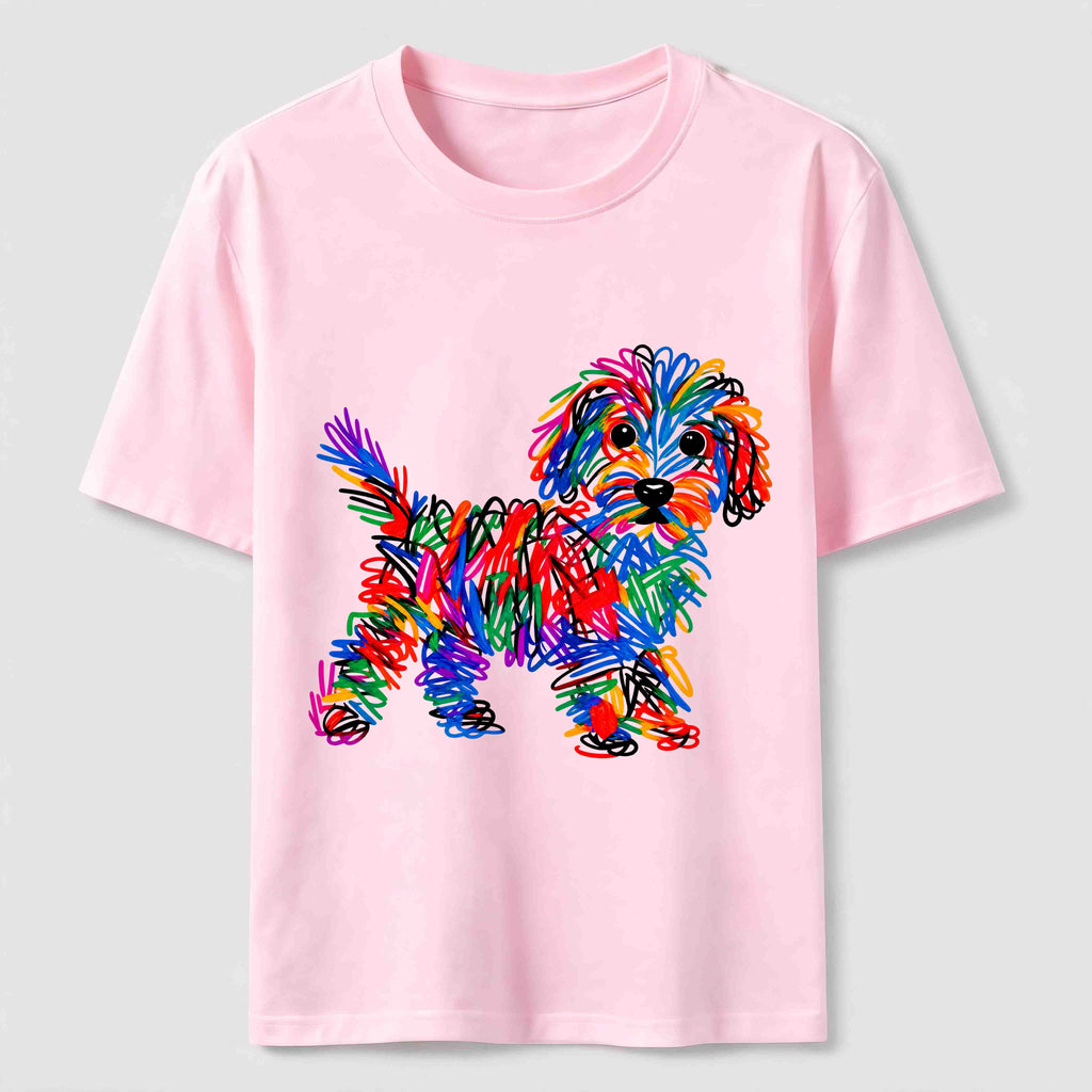 Color Scribble Dog Classic T-Shirt