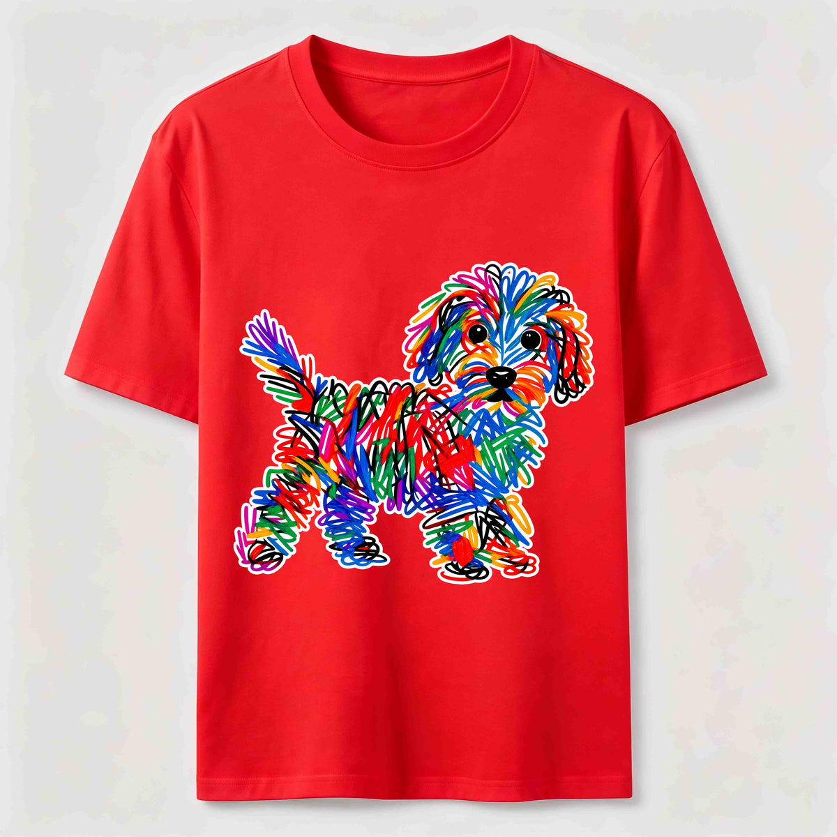 Color Scribble Dog Classic T-Shirt
