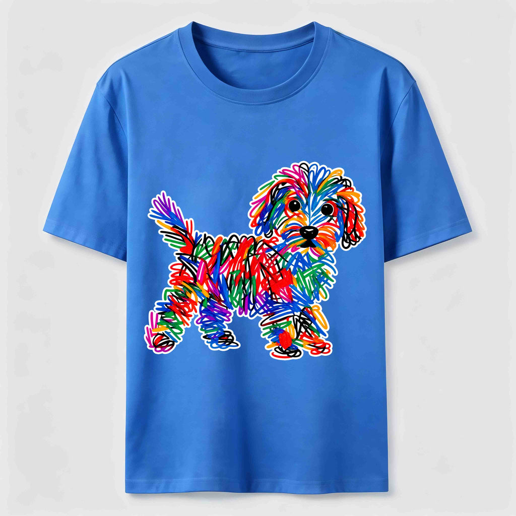 Color Scribble Dog Classic T-Shirt