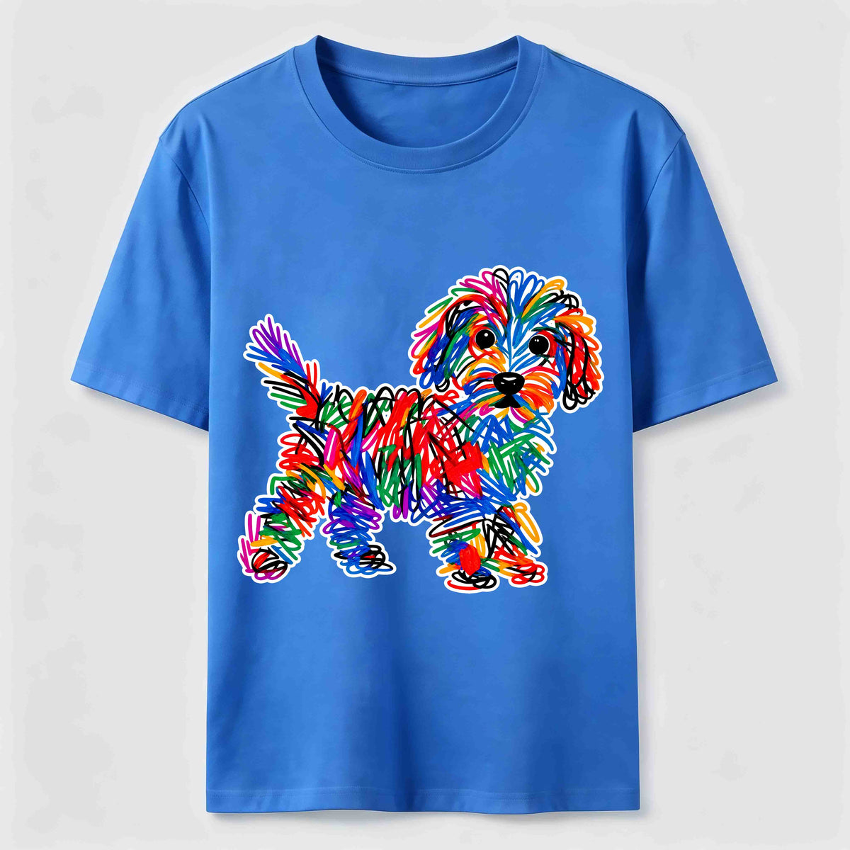 Color Scribble Dog Classic T-Shirt