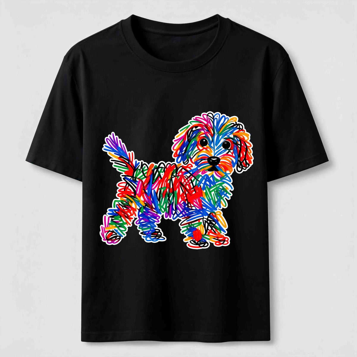 Color Scribble Dog Classic T-Shirt