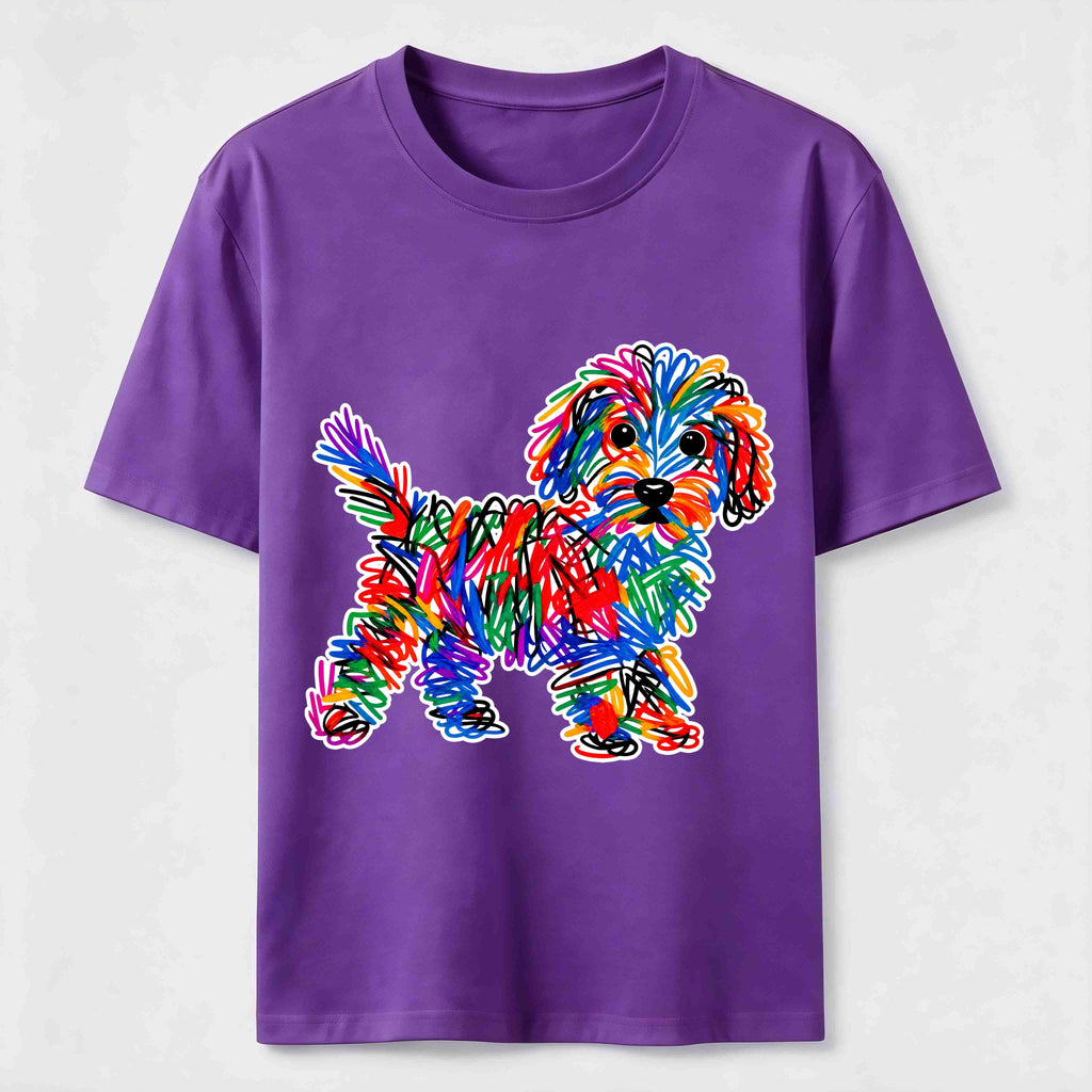 Color Scribble Dog Classic T-Shirt