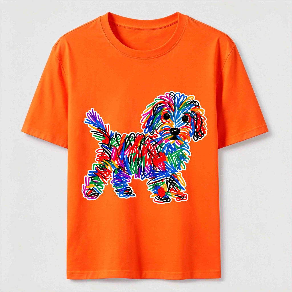 Color Scribble Dog Classic T-Shirt