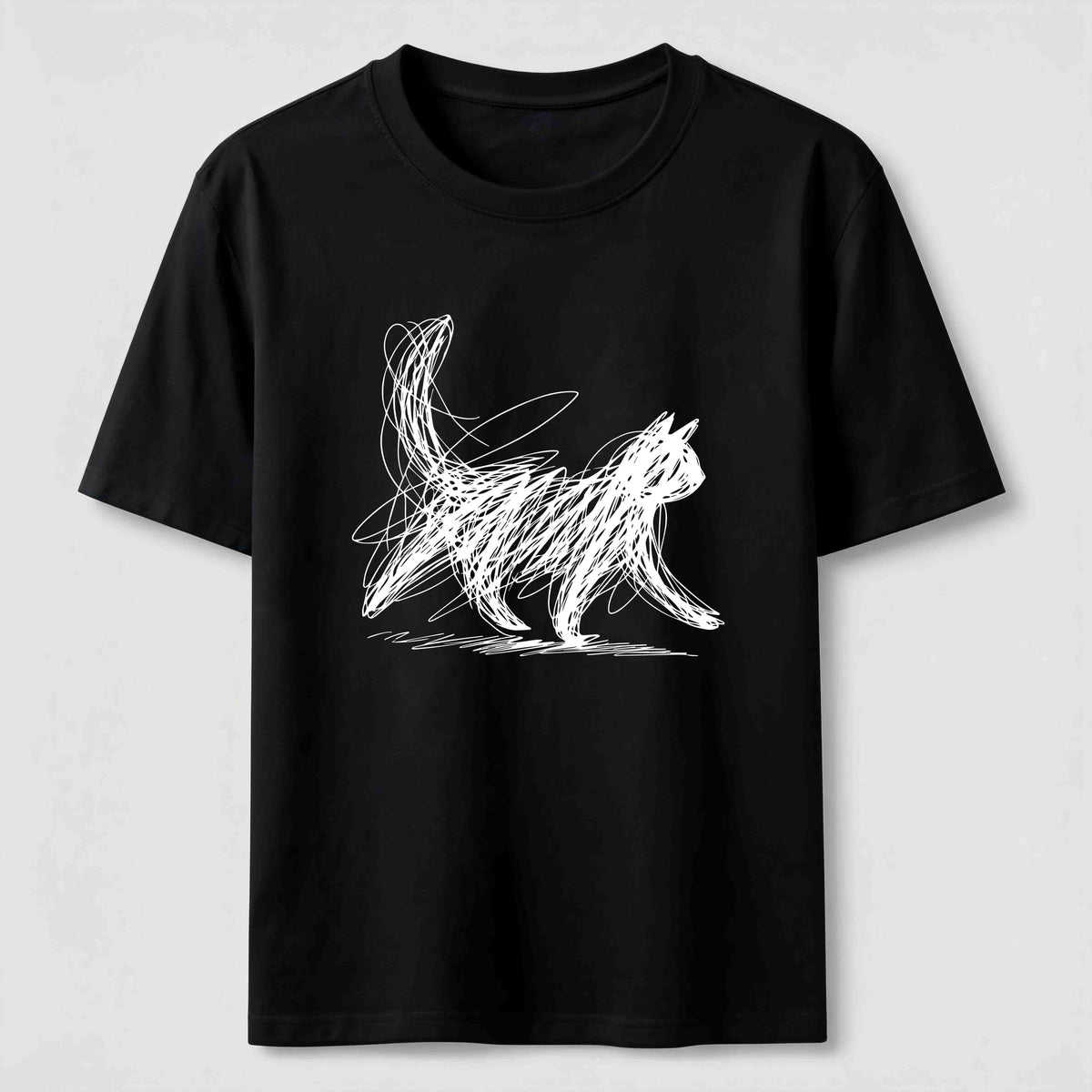 Abstract line-art cat Classic T-Shirt
