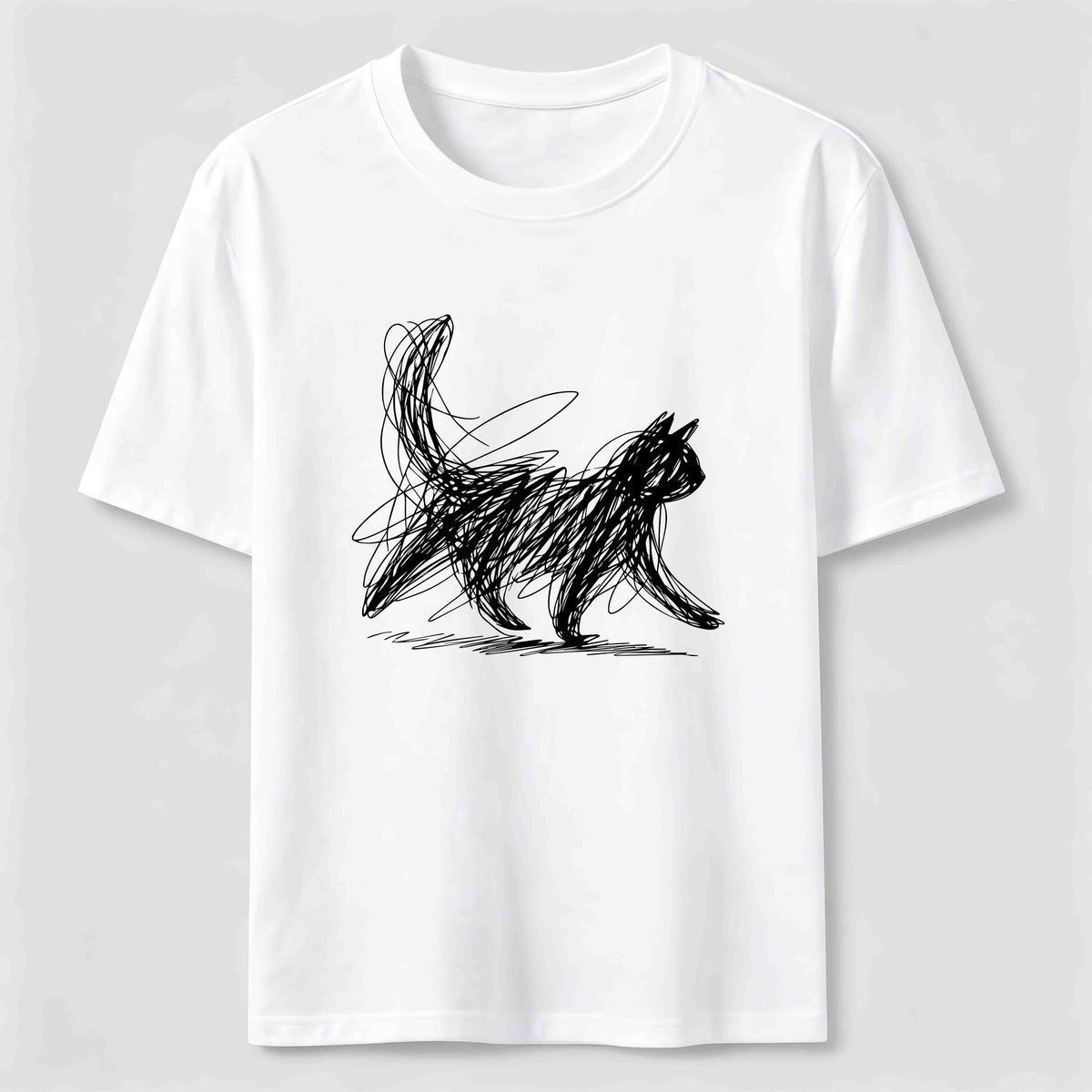 Abstract line-art cat Classic T-Shirt
