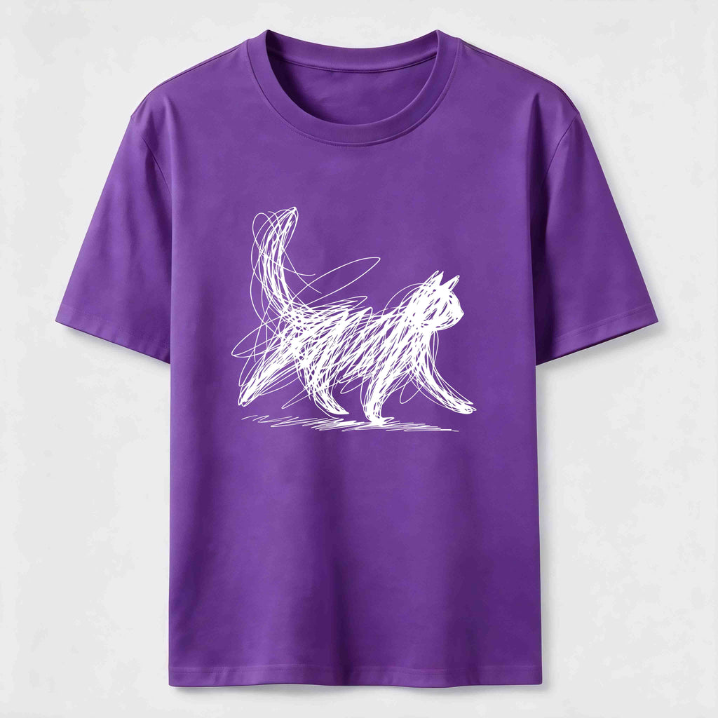 Abstract line-art cat Classic T-Shirt