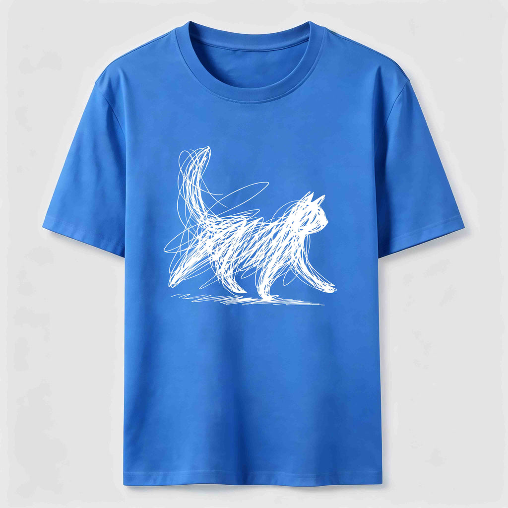 Abstract line-art cat Classic T-Shirt