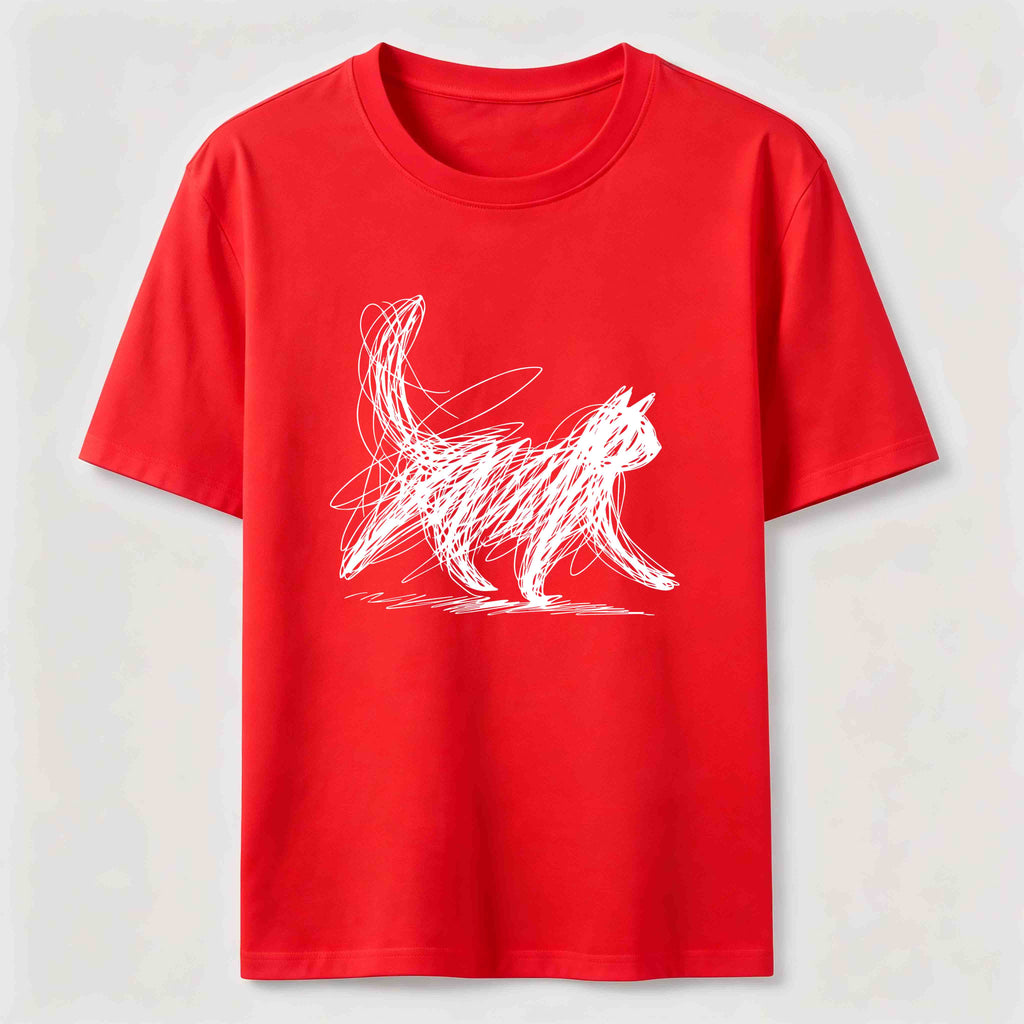 Abstract line-art cat Classic T-Shirt