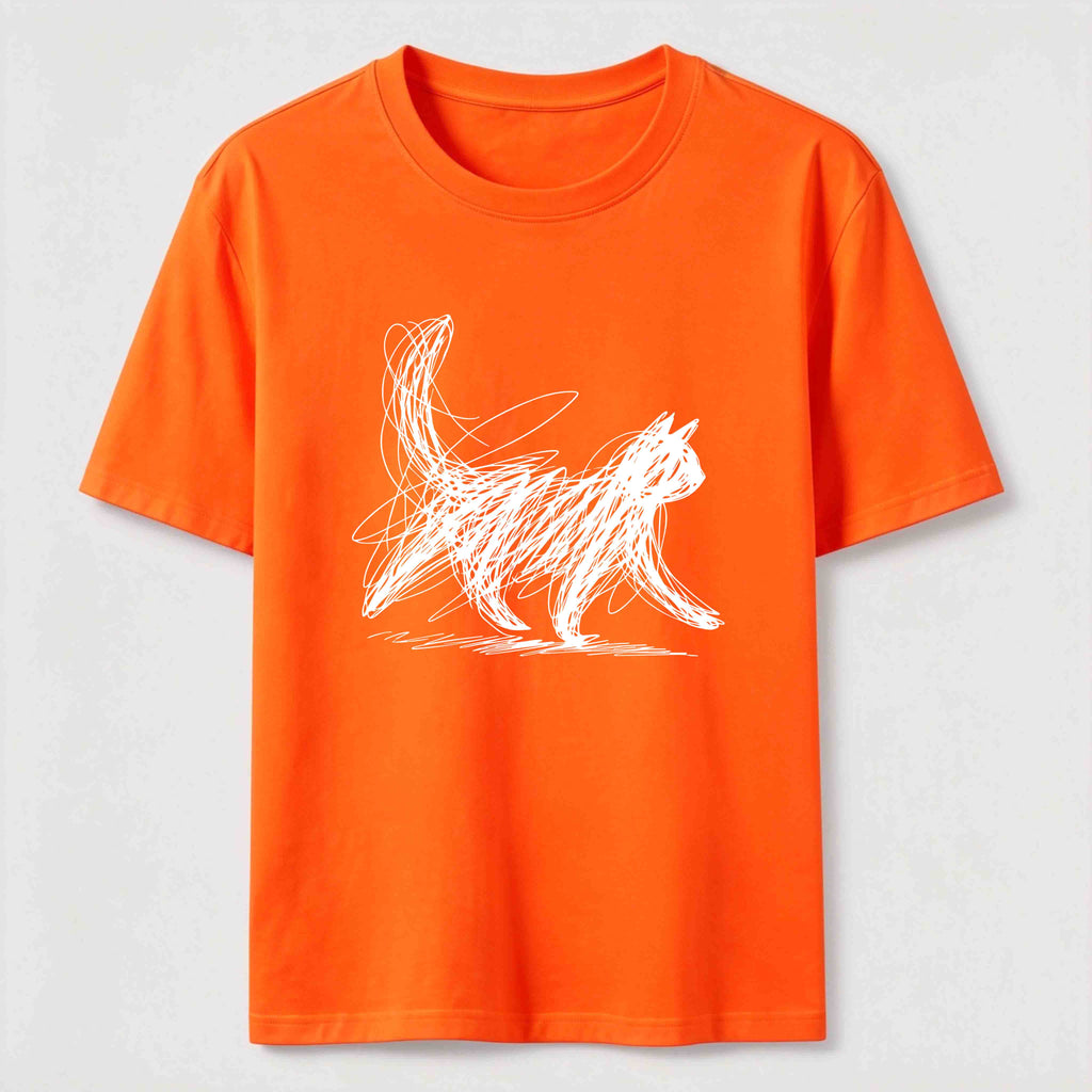 Abstract line-art cat Classic T-Shirt