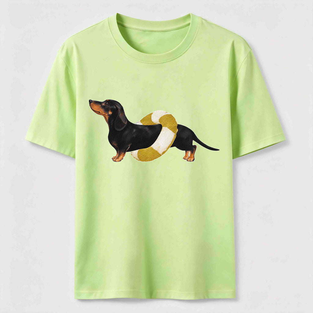A dachshund wearing a swim ring Classic T-Shirt