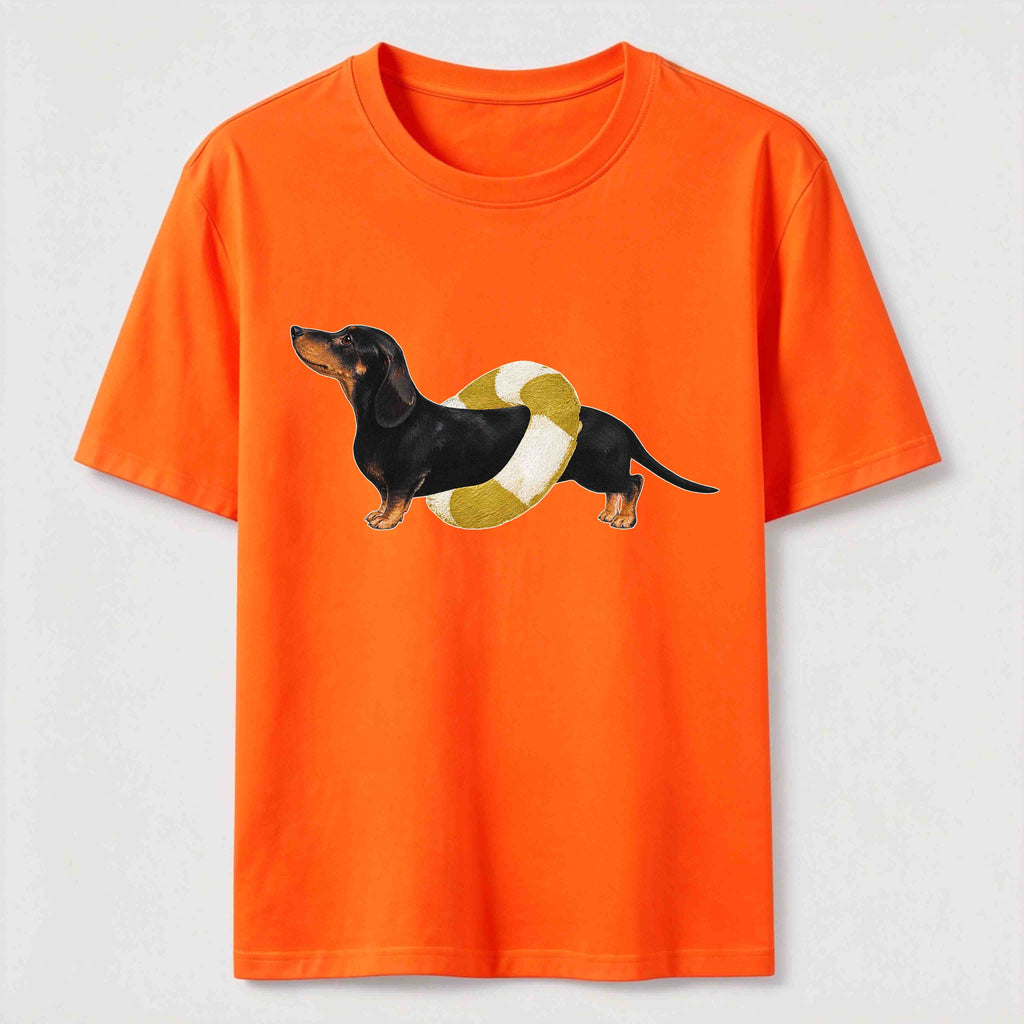 A dachshund wearing a swim ring Classic T-Shirt