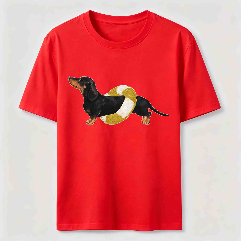 A dachshund wearing a swim ring Classic T-Shirt