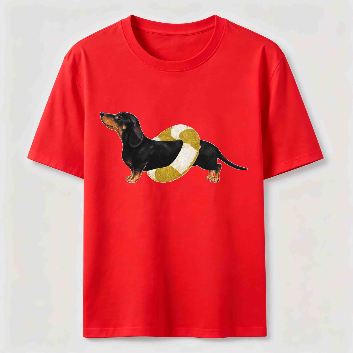 A dachshund wearing a swim ring Classic T-Shirt