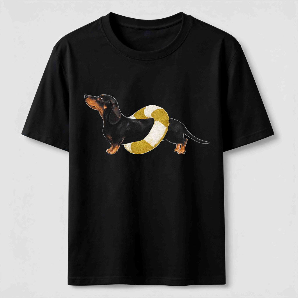 A dachshund wearing a swim ring Classic T-Shirt