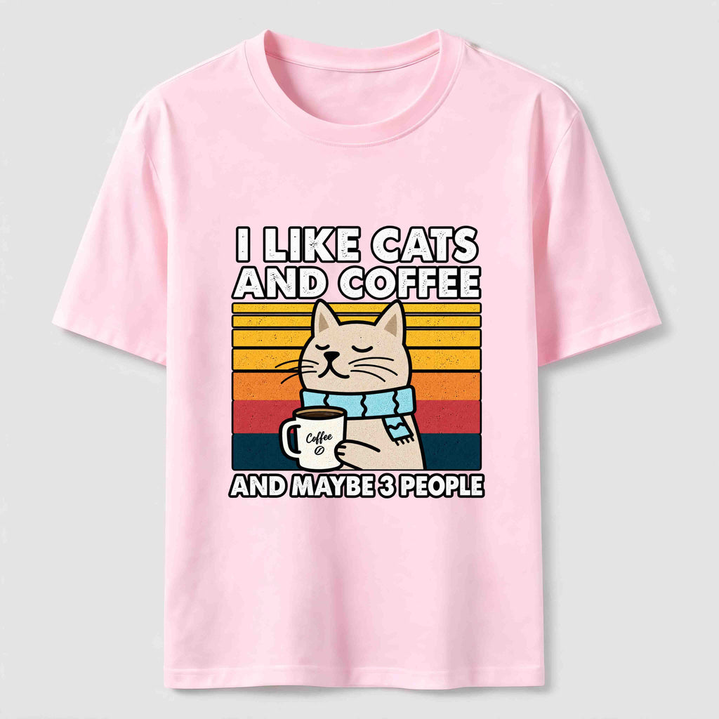 Cats Coffee and Maybe 3 People Classic T-Shirt