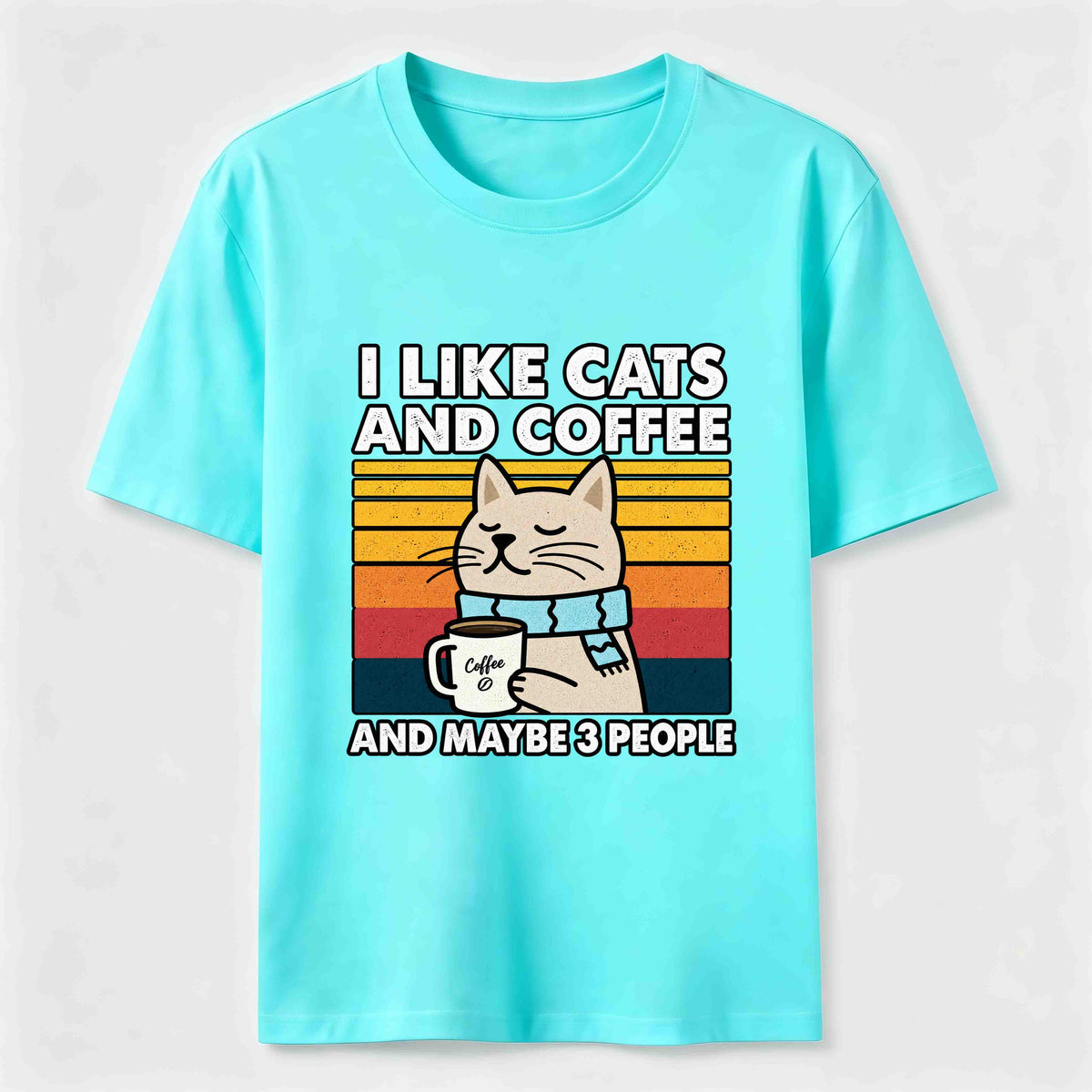 Cats Coffee and Maybe 3 People Classic T-Shirt