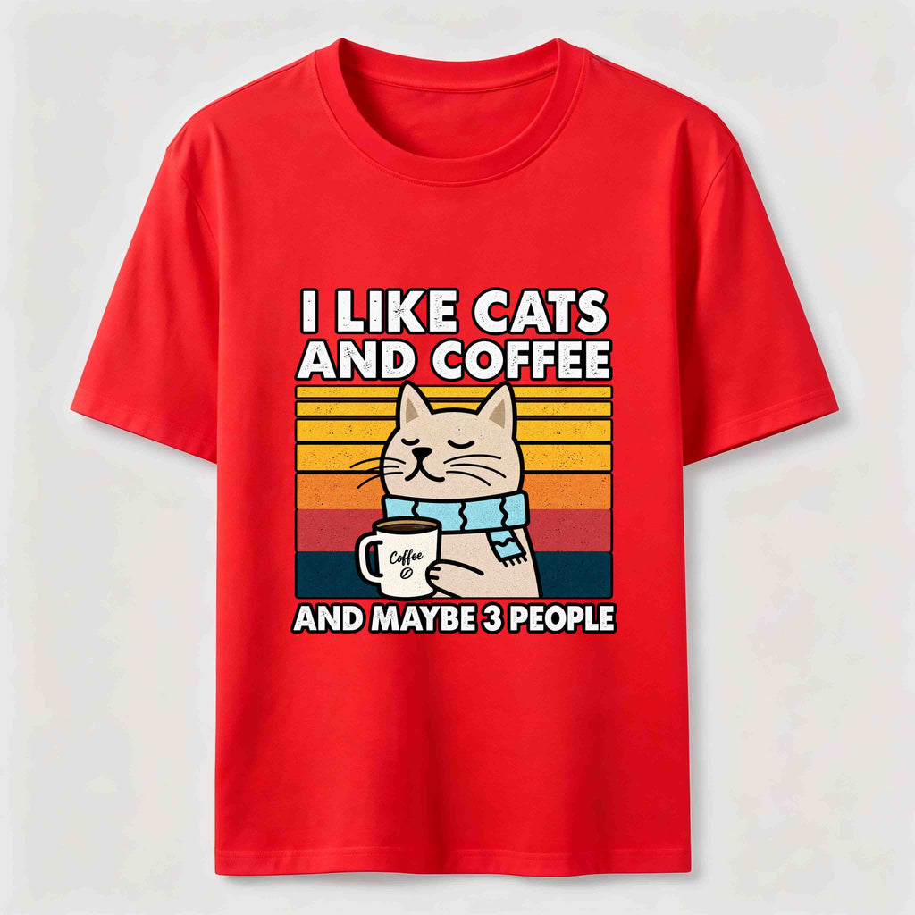 Cats Coffee and Maybe 3 People Classic T-Shirt