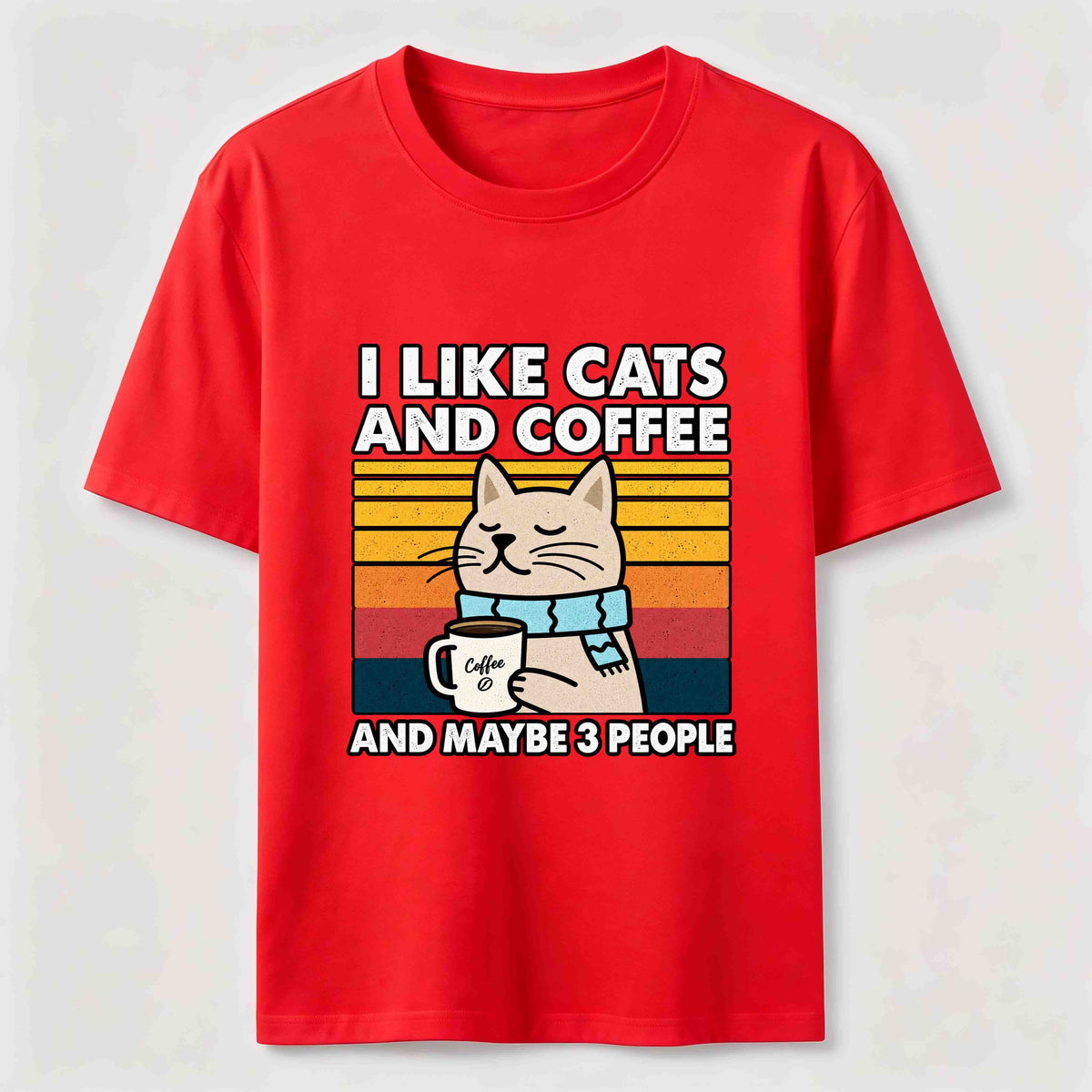 Cats Coffee and Maybe 3 People Classic T-Shirt