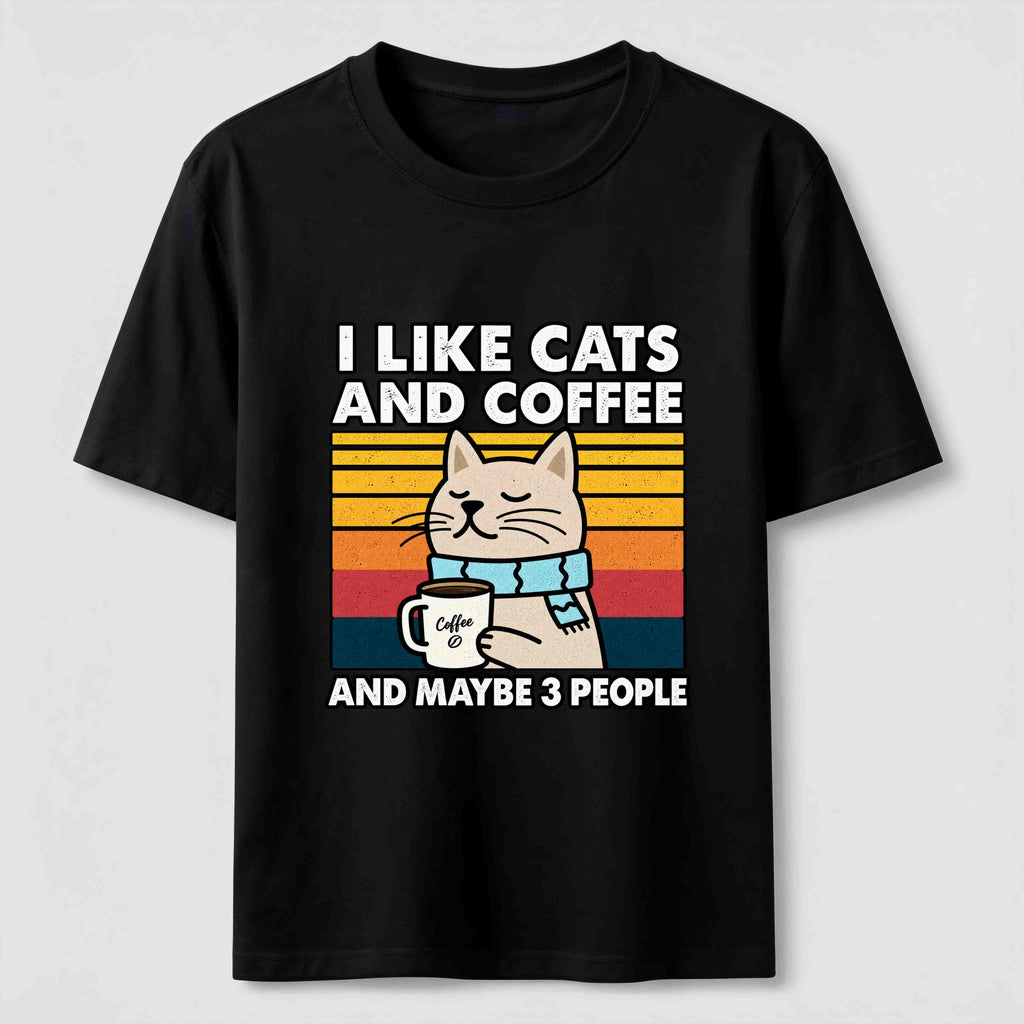 Cats Coffee and Maybe 3 People Classic T-Shirt