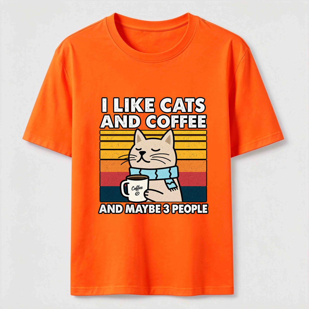 Cats Coffee and Maybe 3 People Classic T-Shirt