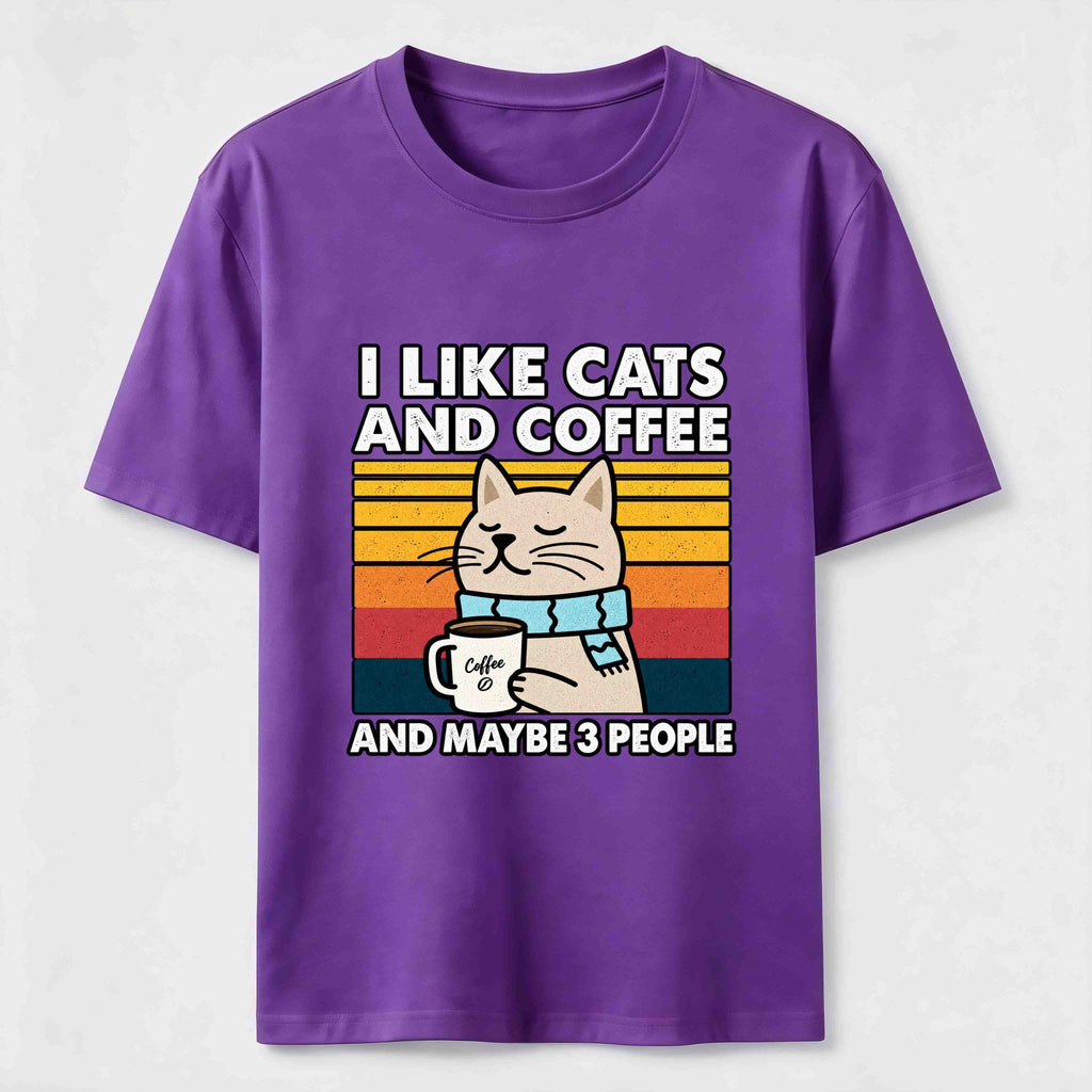 Cats Coffee and Maybe 3 People Classic T-Shirt