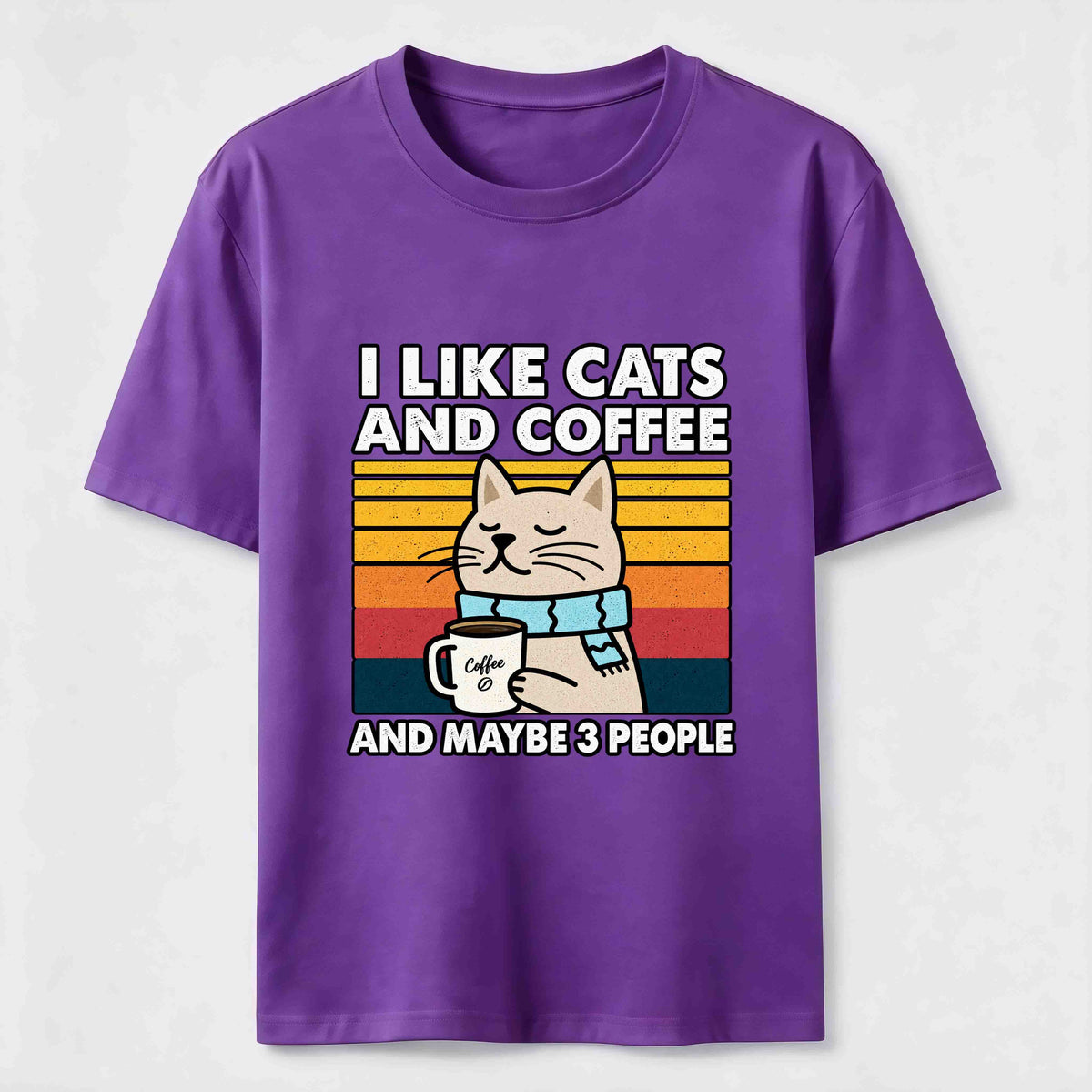 Cats Coffee and Maybe 3 People Classic T-Shirt